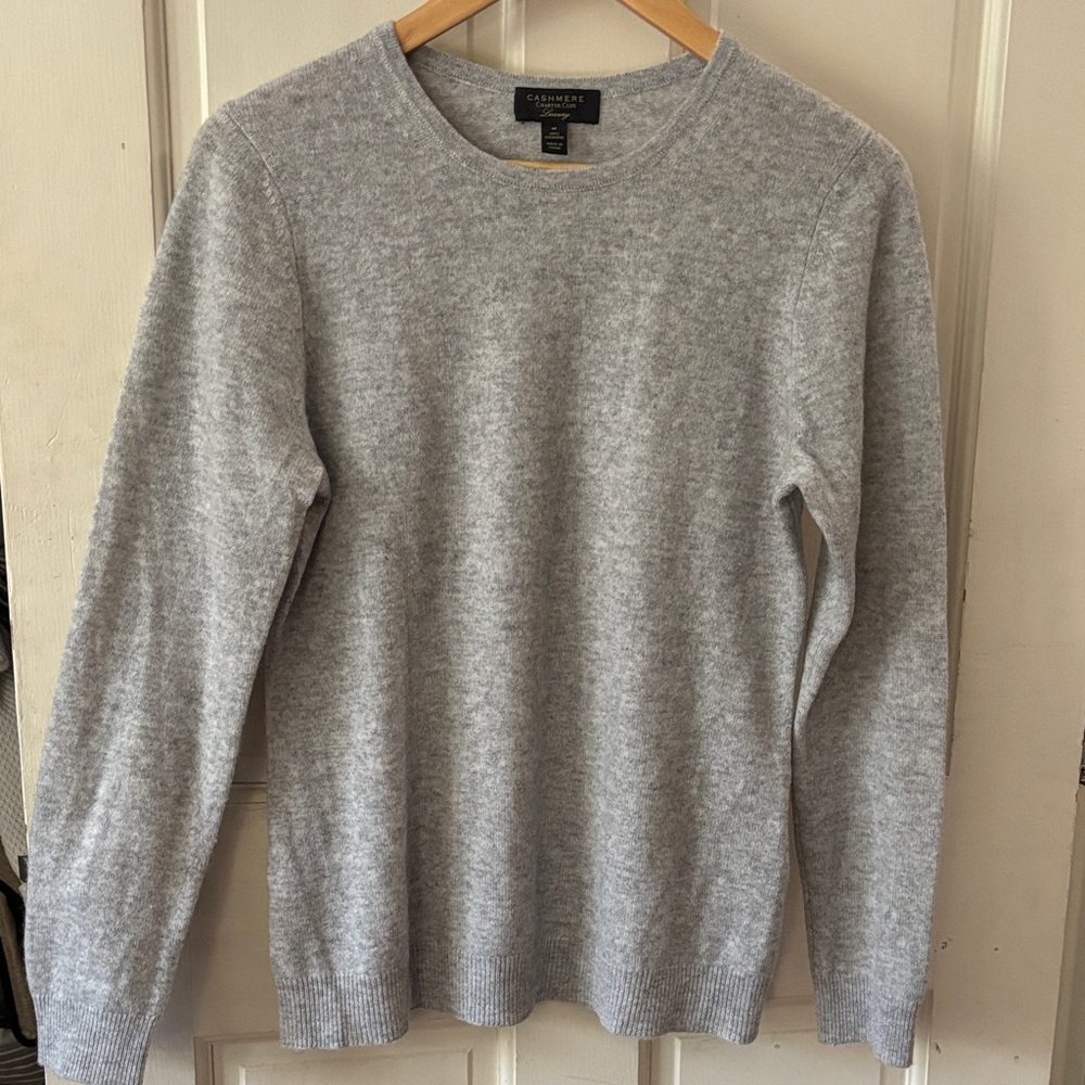 Charter Club Heather Gray Crewneck Sweater
